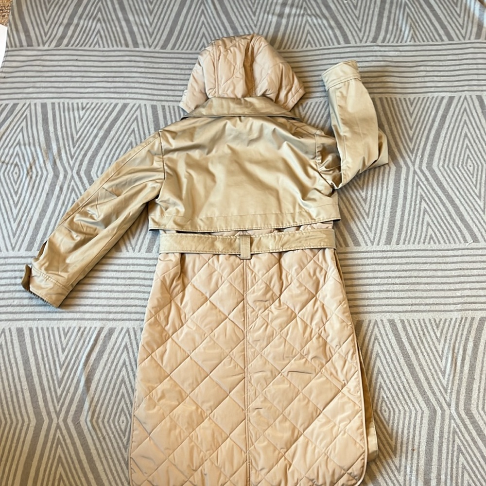 COACH NWT Classic Khaki Quilted Trench Coat size XS - Picture 16 of 16